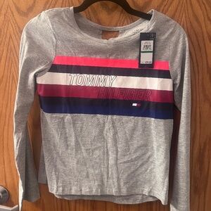NWT Tommy Hilfiger Girls Large Long Sleeve Logo Shirt
